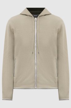 Зеленая спортивная куртка с контрастным окантованием