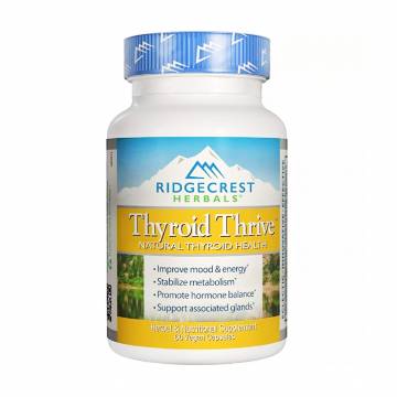 Поддержка щитовидной железы Ridgecrest Herbals Thyroid Thrive, 60 гелевых капсул Поддержка щитовидной железы Ridgecrest Herbals Thyroid Thrive, 60 гелевых капсул
