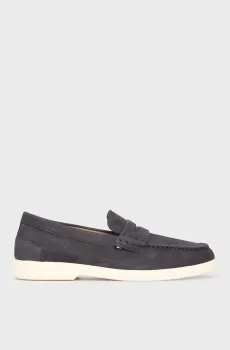 Мужские темно-синие нубуковые лоферы TOMMY HILFIGER NUBUCK P LOAFER Синий 42 Tommy Hilfiger FM0FM05350