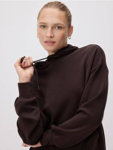 Reserved - LADIES` JOGGING TOP - темно коричневий - 689GA-89X Reserved - LADIES` JOGGING TOP - темно коричневий - 689GA-89X