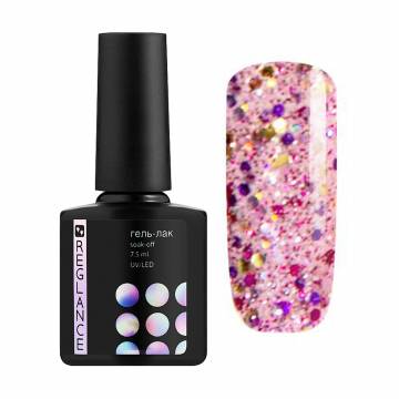 Гель-лак для ногтей Reglance Gel Polish 142 Розовый с разноцветными блестками, 7.5 мл Гель-лак для ногтей Reglance Gel Polish 142 Розовый с разноцветными блестками, 7.5 мл
