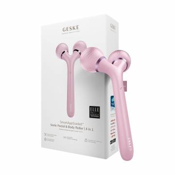 Электронный звуковой ролик для лица и тела Geske Sonic Facial & Body Roller 4 в 1 розовый Электронный звуковой ролик для лица и тела Geske Sonic Facial & Body Roller 4 в 1 розовый
