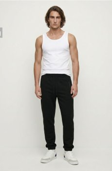 Спортивні штани slim fit з домішкою віскози - чорний