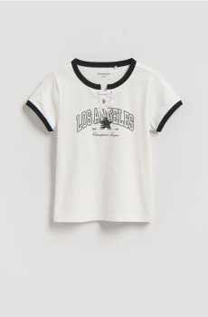Reserved - Футболка з принтом - кремовий - 018HU-01X