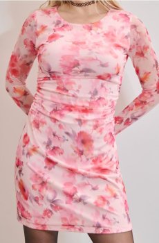 Мінісукня з квітковим принтом - різнобарвний