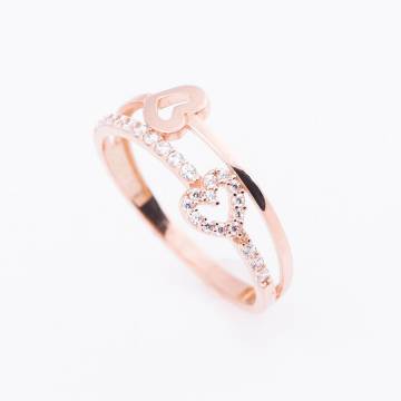 Золотое кольцо "Сердца" с фианитами к05140 Золотое кольцо "Сердца" с фианитами к05140