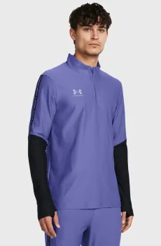 Мужская фиолетовая спортивная кофта UA Ms Ch. Pro 1/4 Zip Фиолетовый L Under Armour 1382114-561