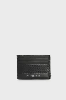 Мужской черный кожаный кардхолдер TH FOUNDATION CC Черный ONESIZE Tommy Hilfiger AM0AM13506