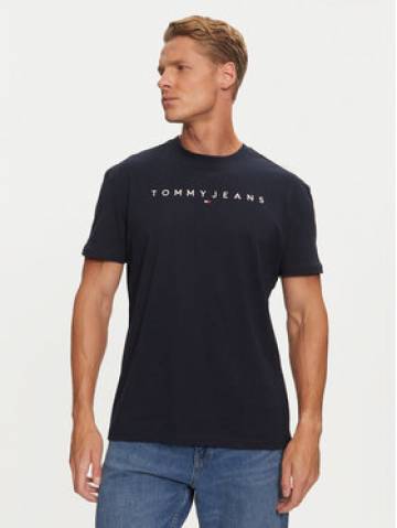 Tommy Jeans Футболка Linear Logo DM0DM20744 Cиній Regular Fit Tommy Jeans Футболка Linear Logo DM0DM20744 Cиній Regular Fit