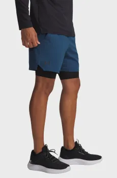 Мужские темно-синие шорты UA Vanish Woven 2in1 Sts Синий S Under Armour 1373764-498