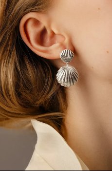 Серьги покрытые серебром Lilou Venus