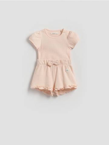 Reserved - BABIES` BODY SUIT & SHORTS - пастельний рожевий - 9732X-03X Reserved - BABIES` BODY SUIT & SHORTS - пастельний рожевий - 9732X-03X