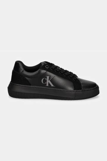 Кожаные кроссовки Calvin Klein Jeans CHUNKY CUPSOLE LTH MG LTH цвет чёрный YW0YW01614 Кожаные кроссовки Calvin Klein Jeans CHUNKY CUPSOLE LTH MG LTH цвет чёрный YW0YW01614