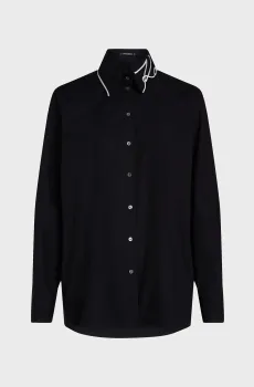 Женская черная рубашка SIGNATURE Черный 40 Karl Lagerfeld 246W1603