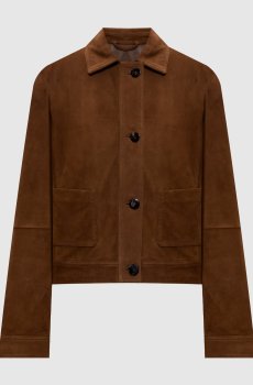 Коричневая замшевая куртка BAIA