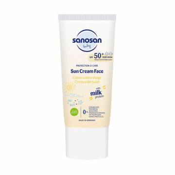 Детский солнцезащитный крем для лица Sanosan Baby Sun Cream Face SPF50+, 30 мл Детский солнцезащитный крем для лица Sanosan Baby Sun Cream Face SPF50+, 30 мл