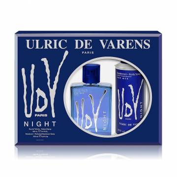 Парфюмированный набор мужской Ulric de Varens UDV Night (туалетная вода, 100 мл + дезодорант-спрей, 200 мл) Парфюмированный набор мужской Ulric de Varens UDV Night (туалетная вода, 100 мл + дезодорант-спрей, 200 мл)