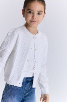 Reserved - Кардиган з вовняної суміші - кремовий - 818IE-01X