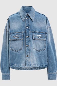 Синяя джинсовая куртка JIACCA с эмблемами
