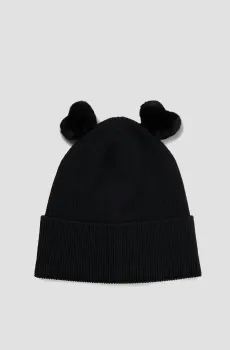 Женская черная шерстяная шапка Черный ONESIZE HUGO 50500976;001