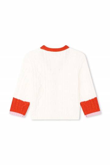 Детский кардиган с примесью шерсти Kenzo Kids цвет белый лёгкий Детский кардиган с примесью шерсти Kenzo Kids цвет белый лёгкий