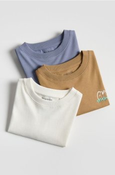 Reserved - Бавовняна кофта з довгим рукавом, набір з 3 - червонувато-ліловий - 673IG-48X