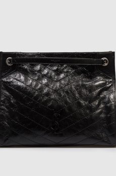 Черная кожаная сумка NIKI