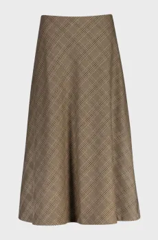 Женская бежевая юбка в клетку FLARED Бежевый 34 Gant 4400216