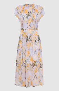 Фиолетовое платье Vera из шелка