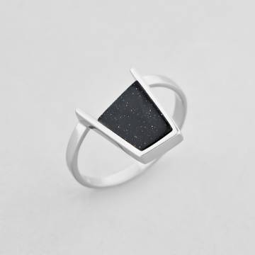 Серебряное кольцо Minimal 1842-dark-16 16 Серебряное кольцо Minimal 1842-dark-16 16