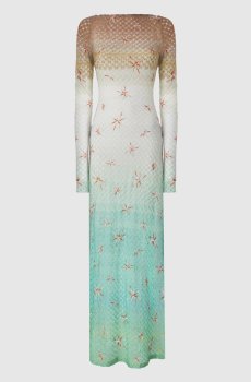 Платье макси с люрексом