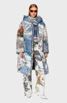 Женская куртка с узором W-TAKRY-CMF JACKET Разноцветный 42 Diesel A11510 0AJAE