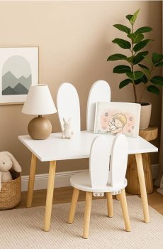 Дитячий столик і стільчик - білий