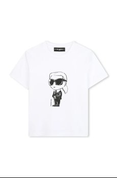 Детская хлопковая футболка Karl Lagerfeld