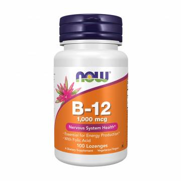 Витамин B-12 NOW foods Vitamin B-12, 1000 мкг, 100 леденцов Витамин B-12 NOW foods Vitamin B-12, 1000 мкг, 100 леденцов