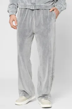 Мужские серые велюровые спортивные брюки Серый S HUGO 50546702;017