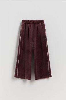 Reserved - Широкі велюрові штани - буряковий - 867FF-83X