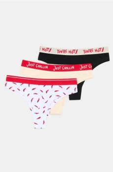 Труси-бразиліана, 3 пари - різнобарвний