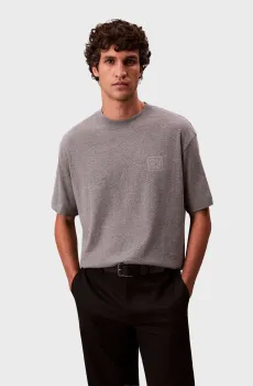 Мужская серая футболка EMBLEM PATCH Серый L Calvin Klein LV04LD224G