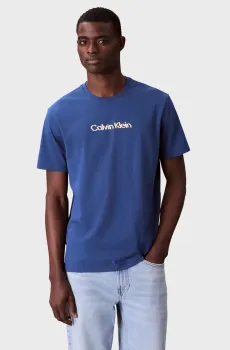 Мужская синяя футболка SS GLITCHED LOGO Синий M Calvin Klein Jeans LV04RC858G