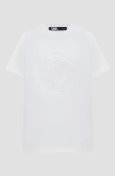 Мужская белая футболка Белый S Karl Lagerfeld 543225.755401;10