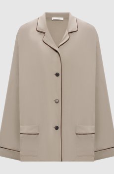 Блуза Clarinda цвета хаки из шелка