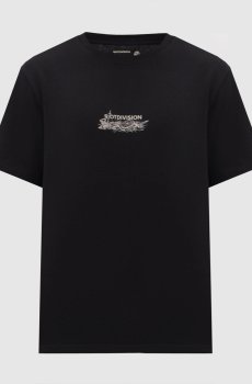 Черная футболка Plague с принтом