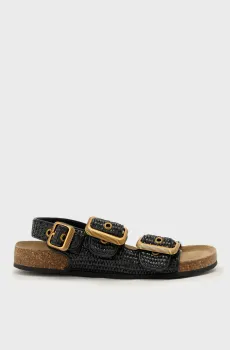 Женские черные сандалии STAFFA Черный 38 AllSaints W125FE