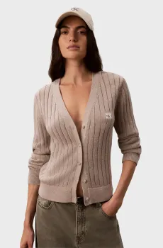 Женский бежевый кардиган LABEL Бежевый XS Calvin Klein LV047H305G