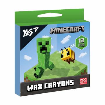 Набор восковых карандашей YES Minecraft, 12 цветов Набор восковых карандашей YES Minecraft, 12 цветов