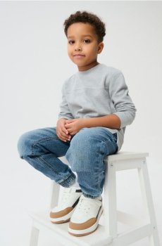 Кросівки на липучках - бежевий