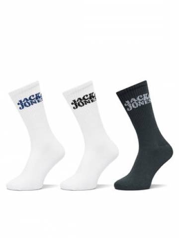Jack&Jones Набір 3 пар високих чоловічих шкарпеток Elton 12266923 Білий Jack&Jones Набір 3 пар високих чоловічих шкарпеток Elton 12266923 Білий
