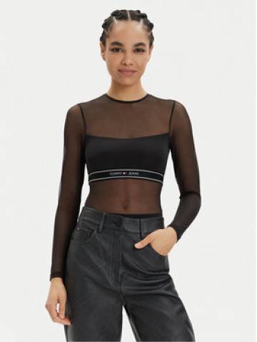 Tommy Hilfiger Боді UW0UW05135 Чорний Slim Fit