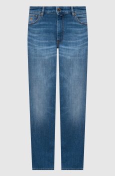 Синие джинсы MILTON с эффектом потертости